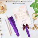 Manaloom Pack of 500 Curved Craft Sticks - 8" Birchwood Popsicle Sticks for Crafts, Jumbo Craft Sticks for Fan Handles, Wedding Programs, DIY Crafting Supplies, (Purple)