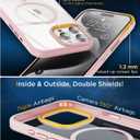 SUCGLES for iPhone 15 Pro Case with MagSafe [Ultra Strong Magnetic] [12FT Military Drop Protection] [Shockproof Bumper] Slim Thin Mag Safe Phone Cover 6.1" for Apple 15pro (Pink)