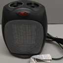 Amazon Basics Ceramic Space Heater, Portable Indoor Heating Solution, With Overheat and Tip-Over Protection, Thermostat, Non-Oscillating, 1500W, 7.52"D x 6.34"W x 9.45"H, Black