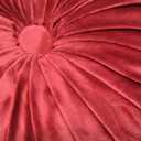 Round Velvet Pillow for Couch Small Handmade Decorative Throw Pillow for Bed Bedroom 13.7 Wine Red