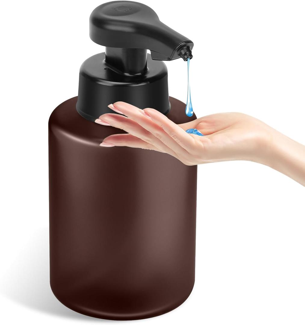 Automatic Soap Dispenser Liquid Bathroom: Rechargeable Touchless 3 Level Adjustable Auto Smart Electric Plastic Amber Soap Dispenser - Kitchen - Hand Dish Lotion Couple