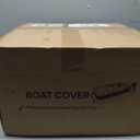 1200D Pontoon Boat Cover with Support Poles 2 Pack, 22-24 ft Boat Cover for Pontoon with Motor Cover, Fits 22 ft 23 ft 24 ft Boats up to 8.5 ft Beam, Gray