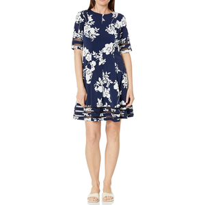 Jessica Howard Women's Plus Style Fit and Flare Elbow Sleeve Knit (18W)