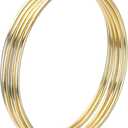 EBOOT 5 Pcs Metal Rings Hoops Macrame Rings for Dream Catcher and Crafts Supplies Gold Floral Wreath Macrame Hoops for Wedding DIY Wall Hanging Craft(4 Inch)