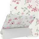 Lovmooful Compatible for iPad Air 6th 11-inch M2 (2024),iPad Air 5/4 (2022/2020 5th/4th Generation 10.9-Inch) Case with Pencil Holder Cute Floral Leaf Soft TPU Trifold Stand Protective-Oil Flower