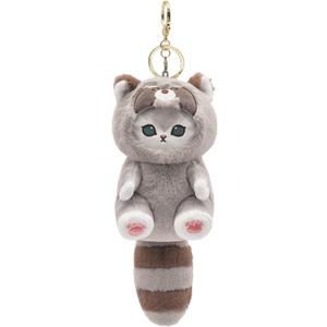 Cute cat keychain 5" plush backpack accessories bag pendant cute keychain gift
