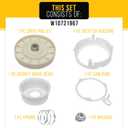 PartsBroz W10721967 Washer Pulley Clutch Kit for Whirlpool MVWX655DW1 MVWC565FW1 WTW5057LW0 WTW5000DW1 WTW4816FW3 WTW5000DW3 NTW4516FW3 MVW6230HW2 MVWC565FW2 WTW4816FW2 WTW4855HW1 MVW6230HW0