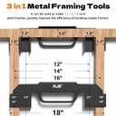 KJE 2-Piece 3 in 1 Framing Tool, 12" 14" 16" On-Center Stud Spacer Framing Tool, Cast Aluminum Stud Layout Jig for Walls, Roofs, Floors, Ladders – Altitude Craft Tool
