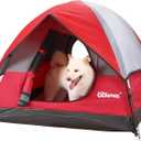 GDanes Red Dog Tent House - Portable Indoor/Outdoor Dog Bed with Soft Pad for Large Dogs, 42 x 42 x 32 Inches
