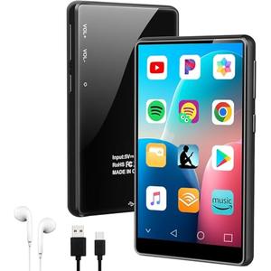 MP3 Player with Bluetooth and WiFi, 4" Touch Screen Music Player with Spotify, Play Store, Pandora, Audible, Amazon Music, Android MP4 MP3 Player