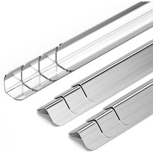 10pcs Wall Corner Guards 0.5x0.5x48 Inches 304 Stainless Steel Heavy Duty Rounded Corner Protector, Smooth Folded Edge Design for Wall Protection Silver