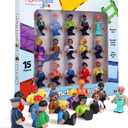 Playmags Magnetic Figures Community Set of 15 Pieces - 2 Inches Play People Perfect for Magnetic Tiles Building Blocks - STEM Learning Toys Children Magnet Tiles Expansion Accessories Pack