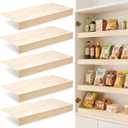 5 Pcs Wire Rack Covers Wood Shelf Covers for Removable Closet Decoration, Shelves Cover for Wire Shelving Ready to Use for Pantry, Kitchen, Bathroom, Garage & Closet Shelves-24x12 Inch