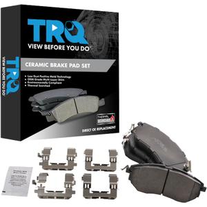 TRQ Front Ceramic Brake Pad Set Compatible with 06-07 Subaru B9 Tribeca 08-14 Tribeca 14-18 Forester 2.0XT Premium Touring 05-19 Legacy GT 2.5GT 3.0R 3.6R 10-19 Outback 3.6R 15-21 WRX