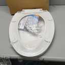 Elongated Toilet Seat Soft-Closing | Universal Fit for Standard Toilets | Thickened Durable PP Plastic with Quick Installation Hinge | Easy-Clean Surface (White)