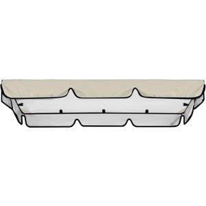 Swing Canopy Replacement Cover, Waterproof Sun Shade Porch Swing Canopy Replacement Top for 2-3 Seater Outdoor Garden Yard Patio Swing Cover (Beige, 65455.9 Inch)