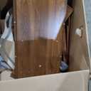 31.5" Brown Stylish Corner Makeup Vanity Table，with Lighted Mirror and 4 Spacious Drawers，Bedroom Essential Dressing Table with Nightstand，Modern Minimalist Writing Desk for Girls