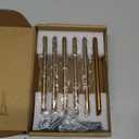 Goo-Ki 6 Pack 5'' Center to Center Antique Brass Cabinet Bar Pulls Vintage Drawer Handles Closet Classic Retro Home Kitchen Improvement Hardware