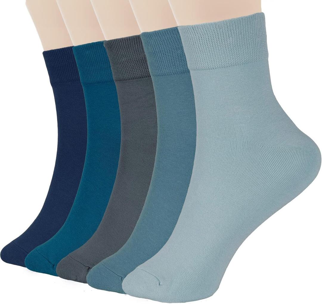 FGZ Women Thin Cotton Socks Soft Cozy Socks Cute Ankle Crew Socks 5 Pairs (9-11)