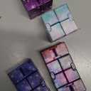 Skylety Cube Anxiety Relief Toy Hand Held Magic Sensory Stress Cube Toy for Adults Relieve Stress Christmas Party Favors(4 Pcs,Starry)