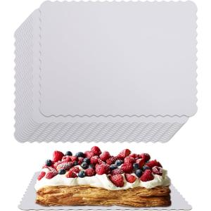 19 x 14 Inch White Greaseproof Rectangle Cake Boards 15 Pack