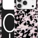 Magnetic Little Tortoise Shell Phone Case for iPhone 17 Pro, Compatible with MagSafe, Cute White Aesthetic Leopard Print Soft TPU Hard PC Shockproof Protective Phone Cover for Women Girls