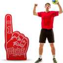 4 ft Red We're # 1 Cardboard Cutout Stand-up Life Size School Team Spirit Sport Theme Party Decoration Cheerleading Backdrop Photo Prop for Sports Games School Team Theme Party Decoration