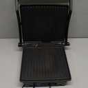 Chefman Panini Press Grill and Gourmet Sandwich Maker Non-Stick Coated Plates, Opens 180 Degrees to Fit Any Type or Size of Food, Stainless Steel Surface and Removable Drip Tray, 4 Slice, Black