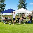 SANWAY 10x10 Pop Up Canopy Tent, One Push Setup, Instant Portable for Outdoor Events, Parties & Camping with 8 Stakes, 4 Ropes and Carry Bag, Blue