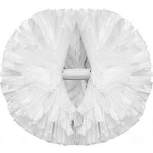 WILLBOND 24pcs Cheerleading Pom Poms with Baton Handle,White, 34 cm