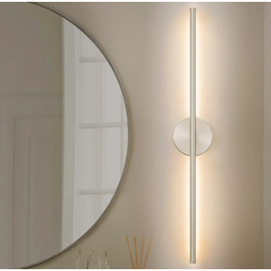 Aidan 27.5 in. 1-Light Chrome Linear Dimmable LED Wall Sconce