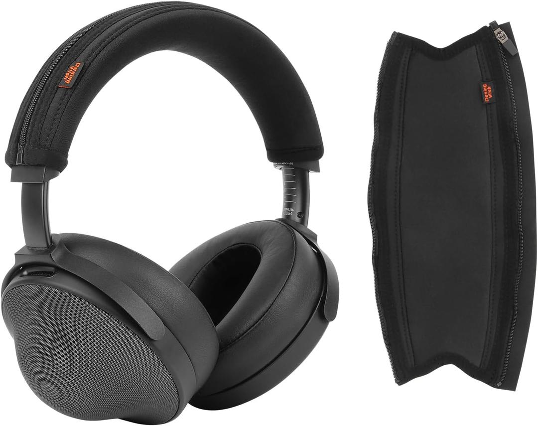 Desing Wish MDRZ1R Protective Headband Cover Compatible with Sony MDR-Z1R Headphone Thicker Sports Fabric Replacement Headband Cushion Pad Cover Black