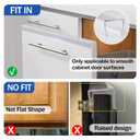 Cabinet Protector Edge Guard (Pack of 6), 24" PVC Clear Cabinet Edge Protectors for 3/4" Thick Kitchen Cabinets Doors – Slip-On No-Tool Sliding Installation