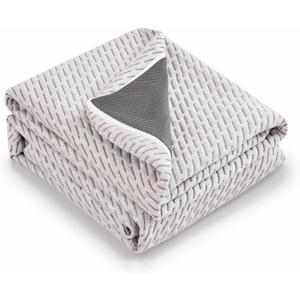 Subrtex Cover for Mattress Topper Queen Size 2 Inch (Only Cover) Mattress Topper Protector Bedding Removable Encasement with Zipper Closure (Gray)