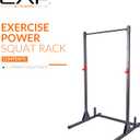 CAP Barbell Power Rack with Pull Up Bar & Attachments - Squat Rack & Strength Training Power Cage for Home Gym - Carbon