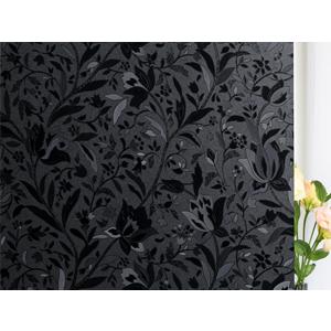 Decorative Window Film,Black Flower Static Cling Privacy Door Film, Non Adhesive Heat Control Anti UV Window Cling for Office and Home