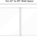 beeNbkks Clear Ferret Gate, Small Pet Barrier for Doorways Hallways Stairs Kitchen, Pressure Mounted Safety Pet Gate for Small Dogs Cats, Fit 22" to 39" Wide Opening, 24" Tall Step Over, Indoor Use