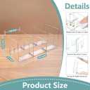 Acrylic Kids Shoe Rack Organizer 3-Section, Toddler Shoe Organizer for Closet, 2 Pack Baby Shoe Storage Shelf, Purse Rack Organizer