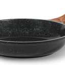 ESLITE LIFE Nonstick Ceramic Frying Pan Skillet, Non-Toxic Egg Omelette Kitchen Cooking Pans Compatible with All Stovetops (Gas, Electric & Induction), PTFE & PFOA Free (Black, 8'')