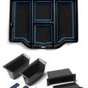 Karltys Center Console Organizer Tray Door Side Handle Storage Box for 2019-2025 2026 Dodge Ram 1500, Armrest Console Organizer and Front Rear Door Side Insert Storage Pocket Box Set of 5 (Blue)