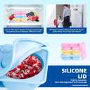 YOBEYI 3 PCS Silicone Snack Containers with Lids, Reusable Dual Compartment Salad Dressing Sauce Seasoning Container, Food Storage Boxes for Travel, Office, Picnic