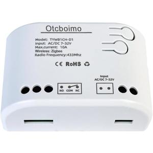 Zigbee 1CH 12V/24V Smart Switch Module for Sliding Gate Openers,Garager Opener,Access Control, Remote Control,Compatible with Amazon Alexa, Zigbee2mqtt and Google Home