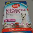 Simple Solution Female Dog Diapers Disposable Diapers for Potty Training, Incontinence, and Heat Cycle Protection Leak-Proof Fit for Small Dogs, 1219 Inch Waist 30 Count