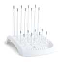 Munchkin Fold Baby Bottle Drying Rack - Compact Design Folds Flat for Easy Storage, White/Grey (1 Count (Pack of 1))