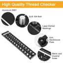 Thread Checker Standard and Metric, 28 Thread and Bolt Size Gauge, Nut and Bolt Thread Checker 14 Standard & 14 Metric, Wall-Mountable Nut Checker Featuring Drill Bit Gauge with Inch & Cm Ruler