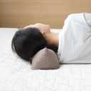 Buckwheat Neck Support Pillow Cervical Neck Cylinder Bolster Pillow,Buckwheat Hulls Adjustable Roll Pillow,Neck Pain Relief for Back and Side Sleepers Round Pillows for Lunch Break Brown, 6*15 inch