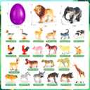 SpringFlower Easter Basket Stuffers, 24 Pack Easter Egg Fillers with Realistic Animal Figures Toys for Easter Egg Hunt, Ideal Easter Party Favors Gifts for Kids