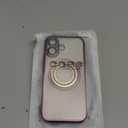 Misscase for iPhone 17 Magnetic Glitter Case Compatible with MagSafe,Full Protection Slim Shockproof Anti-Scratch Case with Camera Lens Protector Plating Bling Dust-Proof Net for Women Purple