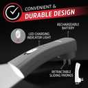 Energizer Auto-On LED Flashlights Rechargeable (3-Pack) for Home Power Failure, Plug in LED Flashlight for Power Outage, Night Light, Hurricane Preparedness (Gray)