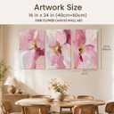 3Pcs Abstract Blush Pink Flower Canvas Wall Art, Textured Thick Paint Modern Floral Bloom Oil Painting Poster Print, Wall Decor Artwork for Bedroom Living Room Dining Room Home Decoration 24x16
